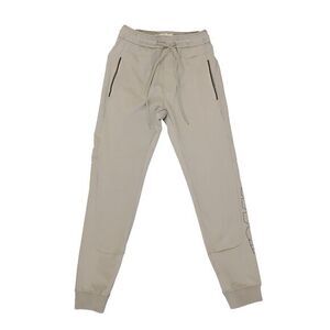 Pull & Bear Mens Beige Jogger Sweatpants‎ Tapered Drawstring SizeXS Zip Pocket